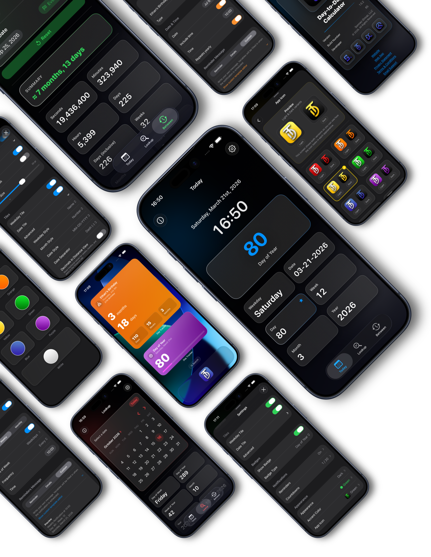 Day Tracker app screen