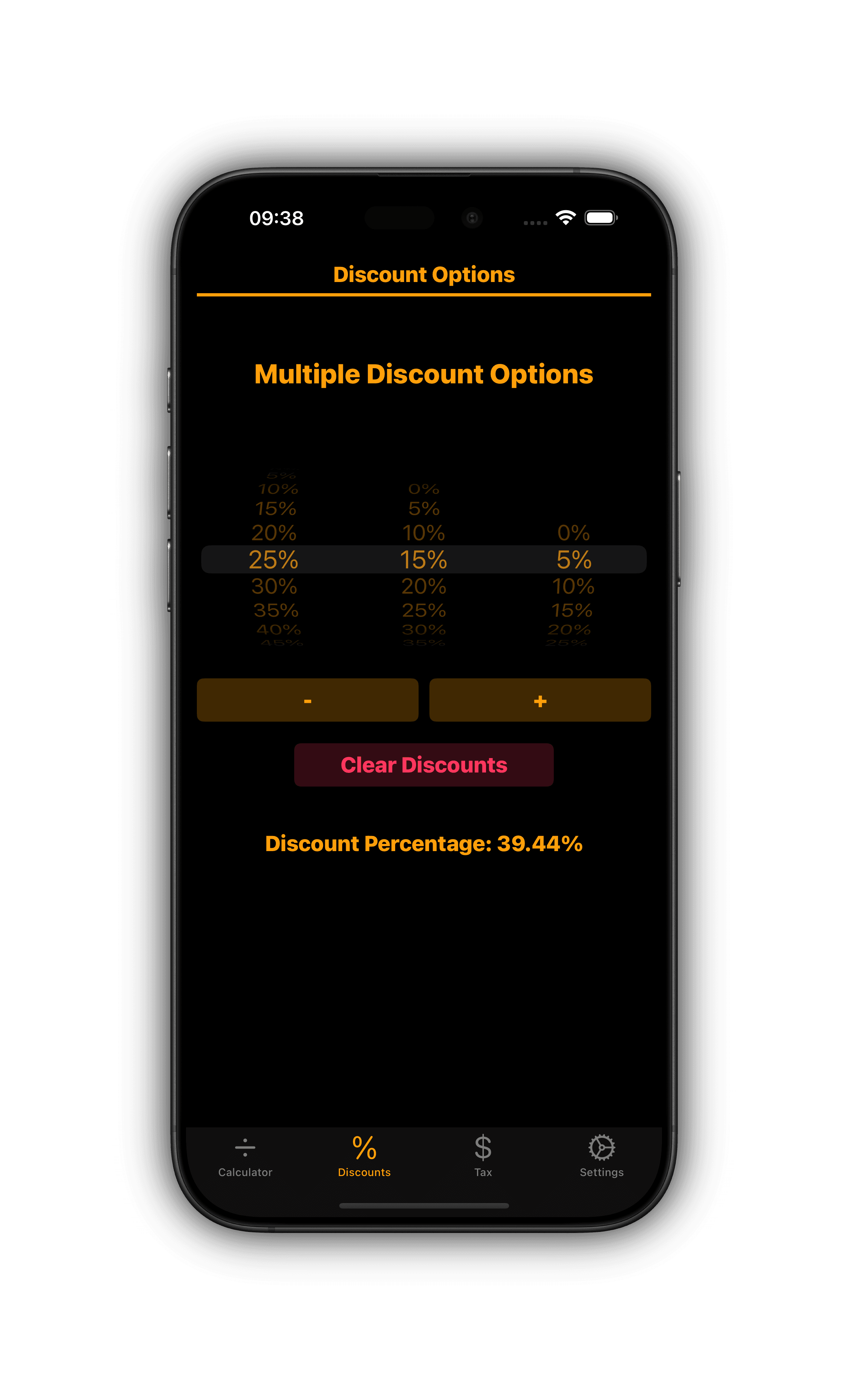 Discount Calculator Stacked discounts